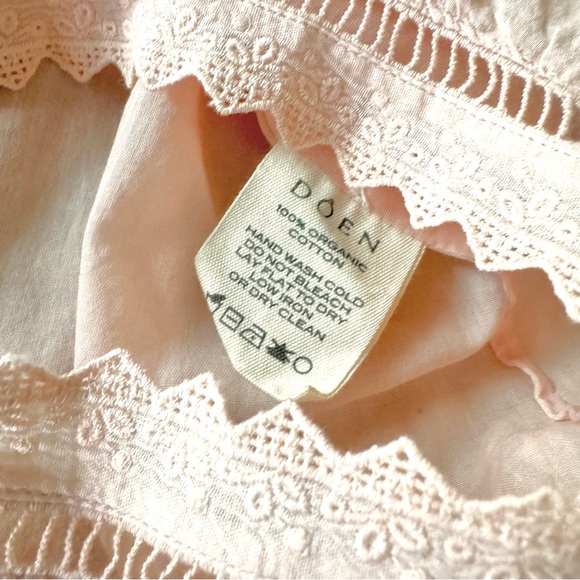 ✨💋SOLD💋 🌸🎀DÔEN ‘Maeve’ Organic Cotton Scalloped Edged Long Sleeve Top M✨ - Picture 13 of 16